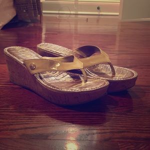 Nude Wedge Sandals
